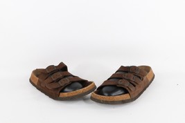 Vtg Betula Birkenstock Womens 7 Distressed Leather Strap Buckle Sandals Brown - $39.55