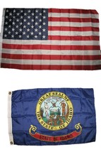 AES 2x3 2&#39;x3&#39; Wholesale Lot Combo: USA American w/State of Idaho Flag - £6.74 GBP