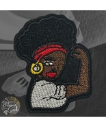 Strong Black Woman with White Shirt Iron On Patch Embroidered Craft Appl... - €3,41 EUR