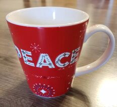 Starbucks Coffee Mug Peace On Earth Red Starburst New Years Eve 2006 Hol... - $11.50