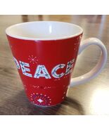 Starbucks Coffee Mug Peace On Earth Red Starburst New Years Eve 2006 Hol... - $11.50