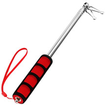 Anley 5 Ft Red Telescopic Handheld Flagpoles - Extendable Collapsable Fl... - £6.27 GBP