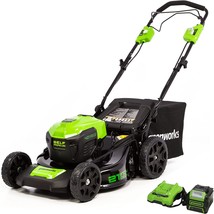 Greenworks 40V Brushless Self-Propelled Lawn Mower, 21-Inch Electric Lawn Mower, - £461.12 GBP