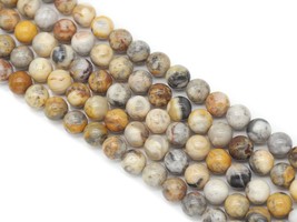 Natural Crazy Lace Agate Round Smooth Beads, SKu#U1328 - £4.44 GBP+