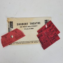 Vintage 1945 Shubert Theatre New York Used Tickets w/ Envelope Ephemera - $16.83