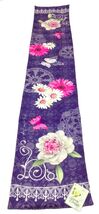 Indigo Spring Blue Table Runner 13x72 inches Hemmed with Backing - $12.86