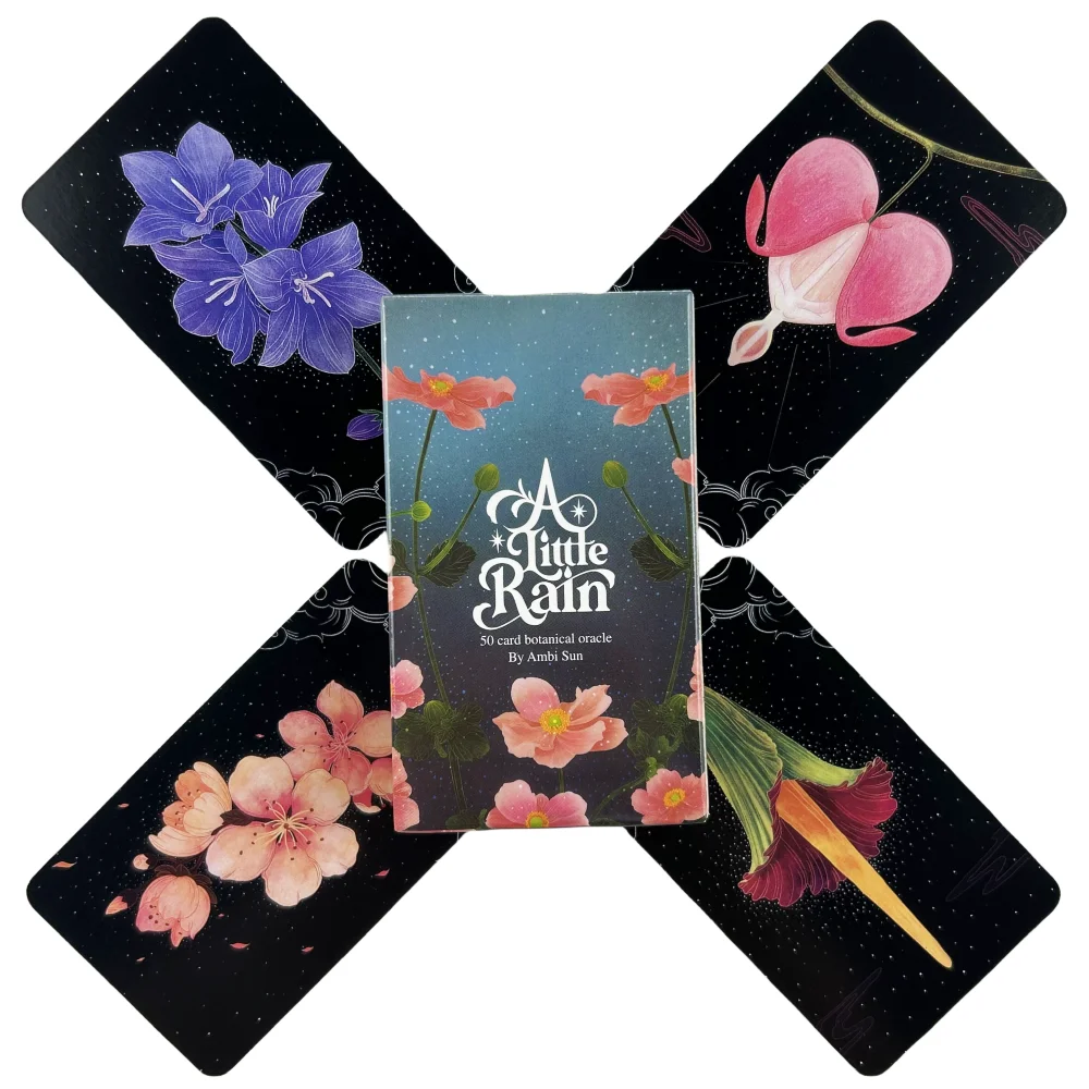 A Little Rain A 50 Card Botanical Oracle Tarot English Visions Divination Editio - £83.25 GBP