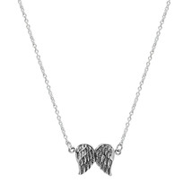 Stunning Delicate Angel Wings Charm Sterling Silver Chain Necklace - £11.76 GBP