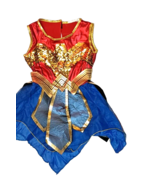 DC Comics Wonder Woman Sequin Halloween Costume Dress Red/Blue/Gold Size... - £9.87 GBP