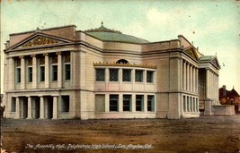 Los Angeles California The Assembly Hall Polytechnic High School Postcard BK63 - £5.44 GBP