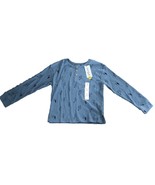 Cat &amp; Jack Dusty Blue Lightning Bolt Size M (8) Long Sleeve - £5.08 GBP