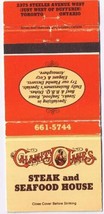 Matchbook Cover Calamity Jane&#39;s Steak &amp; Seafood House Toronto Ontario - £0.73 GBP