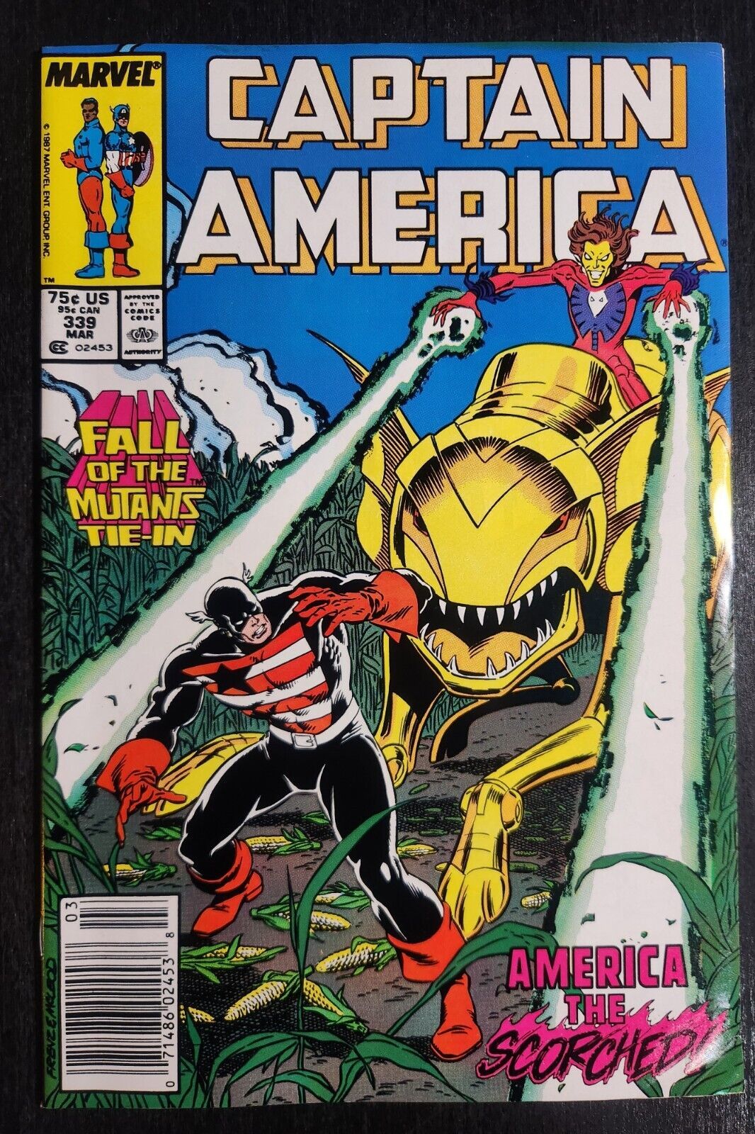 CAPTAIN AMERICA #339 MARVEL COMICS 1988 - FALL OF THE MUTANTS TIE-IN VF+... - $2.59