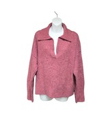 Abercrombie &amp; Fitch Womens Large Polo Sweater Boucle Wool Blend Collar P... - $546.49 MXN