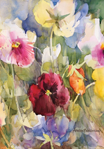 108008 Pansies Posing Spring Flag 28X40 Inch Double Sided Spring Garden ... - £16.11 GBP