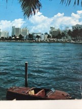 1949 Chris Craft Boat Docked At Indian Creek Miami Beach Florida - £4.06 GBP