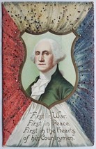 Ellen Clapsaddle George Washington First In War &amp; Peace Beaded Postcard X25 - £7.12 GBP