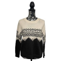 Velvet by Graham &amp; Spencer Leanna Knit Sweater Wool Blend Fair Isle - Size XS - £25.99 GBP