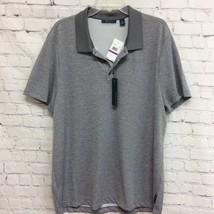Perry Ellis Mens Polo Shirt Gray Alloy Short Sleeve Collar Big &amp; Tall XXL New - £15.59 GBP