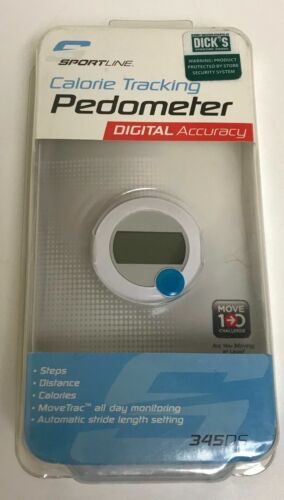 Sportline Calorie Tracking Pedometer Digital Accuracy 345DS - $8.36