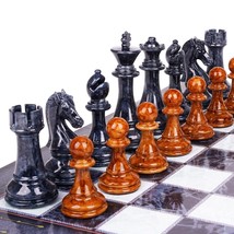 18.5&quot; Large Chess Set For Adults Kids With Zinc Alloy Heavy Chess Pieces Portabl - £62.46 GBP