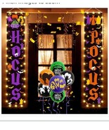 (2) Hocus Pocus Door Banner LED Light Strings 74x14 Halloween Lighted Signs - £14.89 GBP