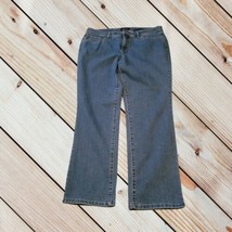 Charter Club Lexington Straight Denim Jeans Women&#39;s 14 Petite Blue Cotto... - £6.95 GBP