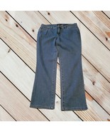 Charter Club Lexington Straight Denim Jeans Women&#39;s 14 Petite Blue Cotto... - £6.98 GBP