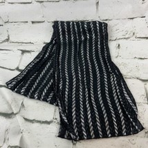 Black White Striped Scarf Womens Fashion Rectangular Chevron Pattern 10” X 60” - £9.39 GBP