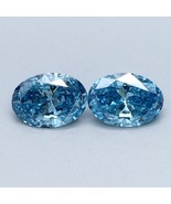 Blue Oval Pair Fancy 1.46 Cts VS1 Lab Grown CVD Diamond for Earring - €647,47 EUR