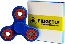 NEW Fidgetly 5005 Fidget Spinner Toy Stress Reducer BLUE/RED Focus ADHD Anxiety - £3.91 GBP