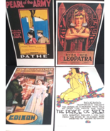 Cut Photo Lot of 1910s Movie Posters from 1974 Book (Qty 4 Pages) w/ Cle... - $9.99