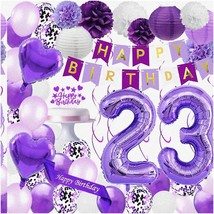 Celebrate 23rd Birthday Bash Kit - Vibrant Decor Set with Banner, Sash, ... - $46.52