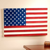Patriotic American Flag Wood Hanging Plaque Wall Sign Holiday Home 12 x ... - $794.43 MXN