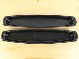 Lot of 2 George Foreman Grill 15&quot; Grease Drip Trays Catchers Black Replacement  - £14.23 GBP