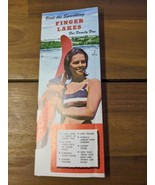 Vintage New York Visit The Sparkling Finger Lakes Map Brochure - $26.98 CAD