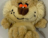 Vintage MTY International Plush Lion Cat Bear orange droopy sleepy eyes ... - $45.53