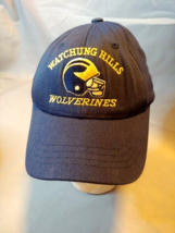 Watchung Hills NJ Wolverines Football Cap Hat Youth Flex fit Blue - £13.97 GBP