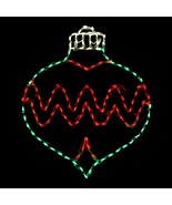 Red/Grn Fancy Ornament Holiday Outdoor LED Lighted Decoration Steel Wire... - £158.64 GBP