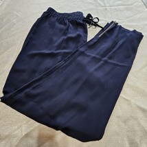Kate &amp; Mallory Womens Pull On  Pants 100% Rayon Size Xl  Zippered Leg Navy - £12.33 GBP