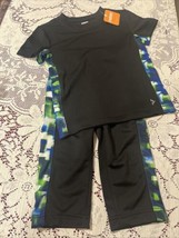 Gymboree Boys Short Sleeve Top &amp; Pants Activewear Outfit Matching Set Sz... - £22.34 GBP