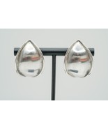 Vintage Thick Chunky Sterling Silver Modernist Stud Earrings 3cm x 2.2cm... - $67.89 CAD