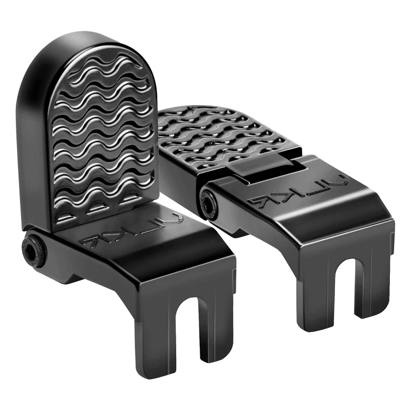 1 Pair Aluminum Alloy Bicycle Rear Pedals,U-Groove Folding Non-slip Rear Seat Fo - $128.63