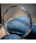 S9999 Silver Filled Vermeil Twitter Punk Bangle &amp; Burmese Black Ink Jade... - $151.09+