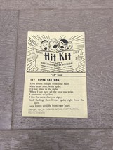 Vintage WWII Army Hit Kit 1945 Issued Song Sheet AA Issue - £6.16 GBP