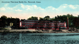 Norwich Connecticut CT American Thermos Bottle Factory Postcard - £6.60 GBP