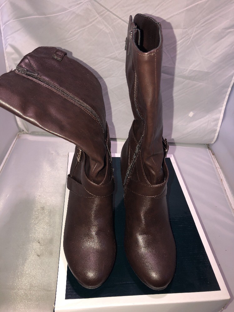 Karen Scott Violett Women  Round Toe Brown Mid Calf Boot US Shoe Size 8 - $20.01