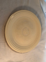 Four Fiesta 9.5 Inch Plates Three Ivory And One Chartreuse - $29.99
