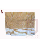 Gold &amp; White Kente Handwoven Cloth Ashanti Ghana Kente African Textiles ... - $293.12 CAD