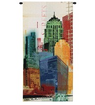 26x51 URBAN STYLE II City Buildings Architecture Tapestry Wall Hanging - £92.79 GBP